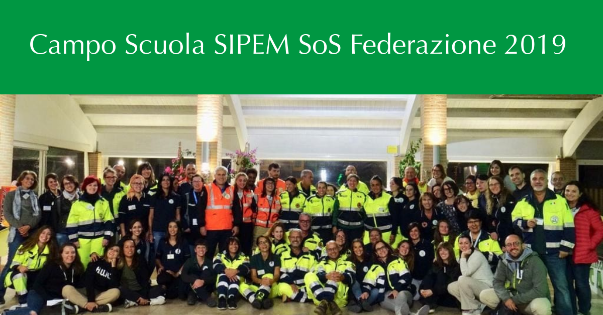 Foto di gruppo del 1 Campo Scuola SIPEM SoS Federazione